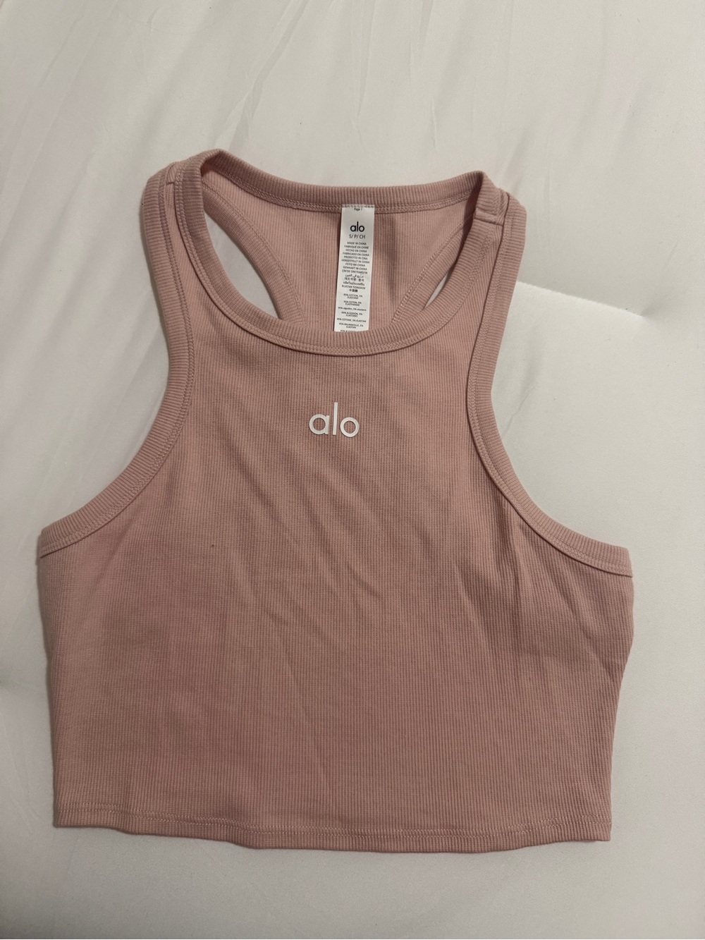 ALO Yoga Aspire Tank Small Pink Quartz